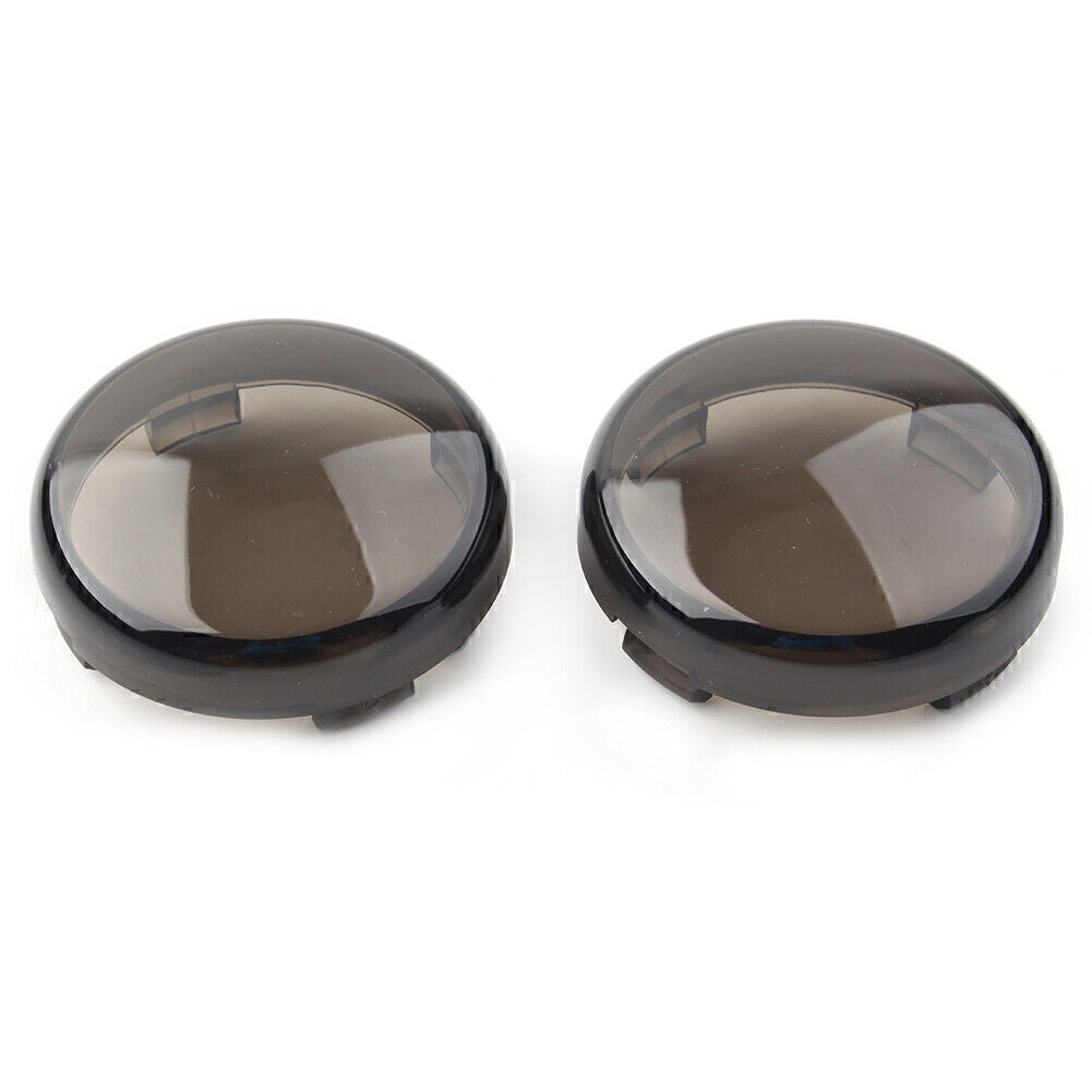 2 Turn Signal Lens Light Cover Guard Smoke for Harley Touring Softail Dyna
