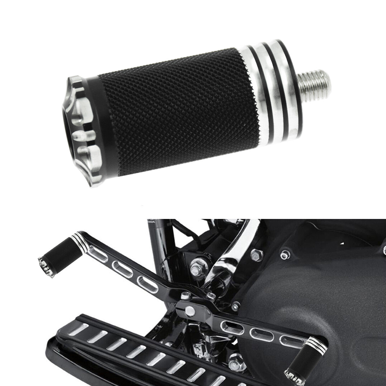 Black CNC Toe Foot Shifter Lever Shift Peg for Harley Touring Road Electra Glide