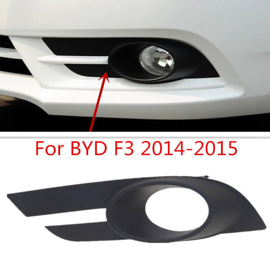1PC ABS Black Left Side Bumper Fog Lamp Cover Bezel w/Hole for BYD F3 2014-2015