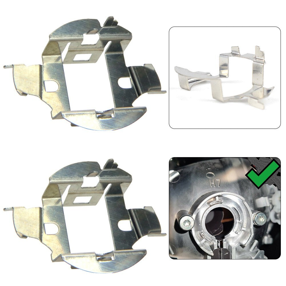 2 H7 HID Headlight Bulb Light Retainer Clip Adapter Holder for- for Mercedes