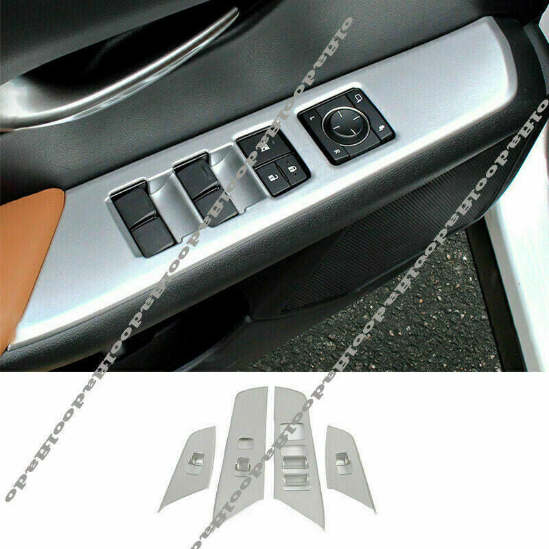 4P for Lexus UX200 250h 2019-2022 Silver Car window lift panel switch cover trim