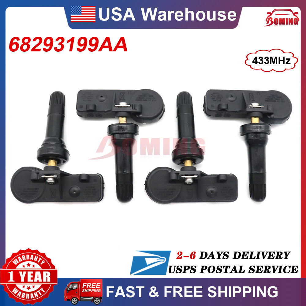 68293199AA new Tire Pressure Sensor (TPMS) 4-Piece Set for Dodge for Ram 1500 DT 68293199AB