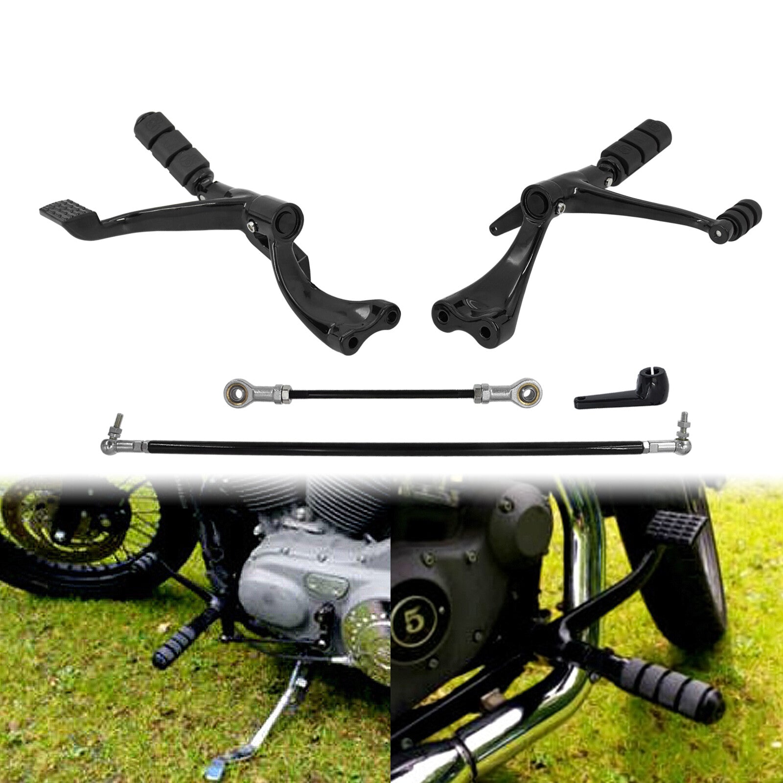 Forward Controls Foot Pegs Levers Linkages for Harley Sportster 883 1200 04-13