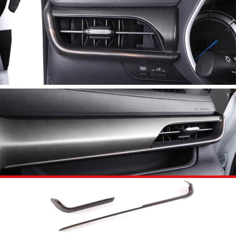 Wood Grain Center Console Dashboard Strip 2pcs for Toyota Highlander 2020-2023