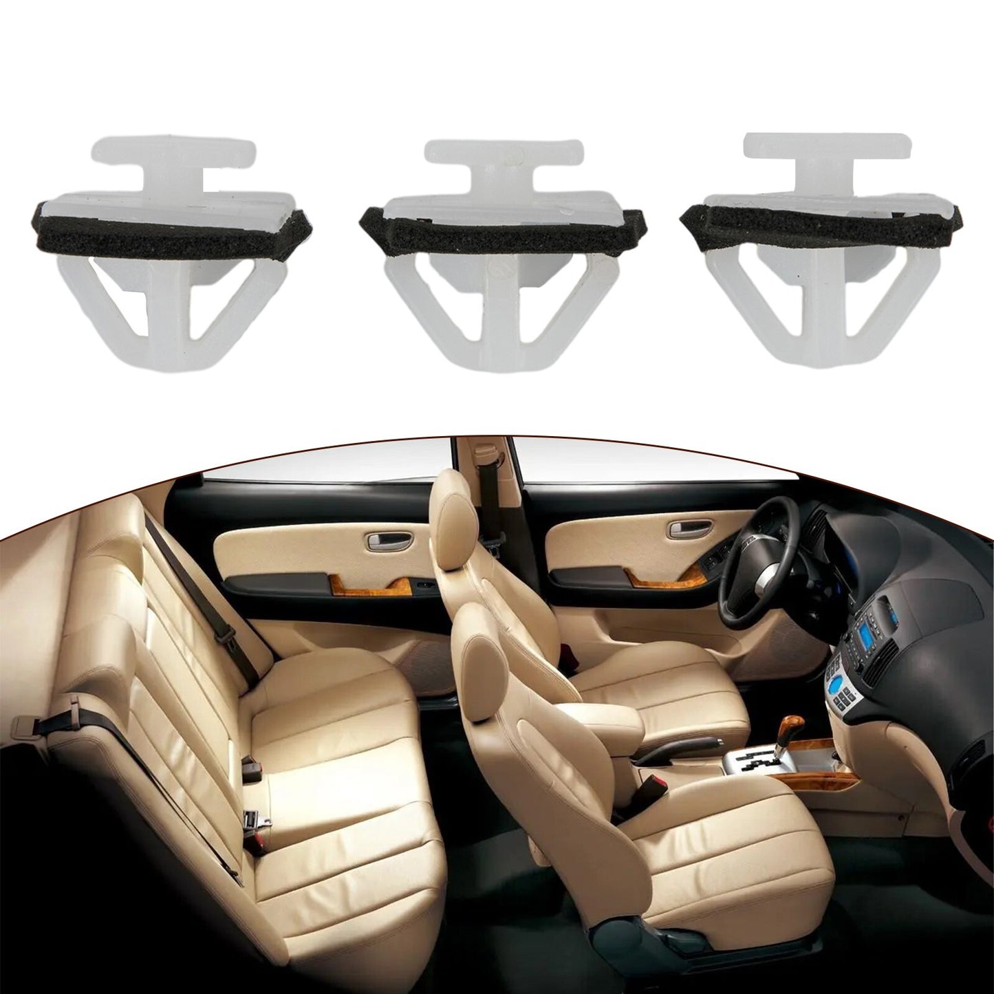 20-piece pack of body side mold clamps with seals suitable for Hyundai 87756-2E000