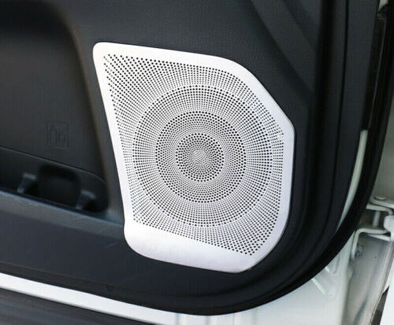 for Toyota Highlander 2014-2019 Silver Inner Door Speaker Panel Cover Decor Trim