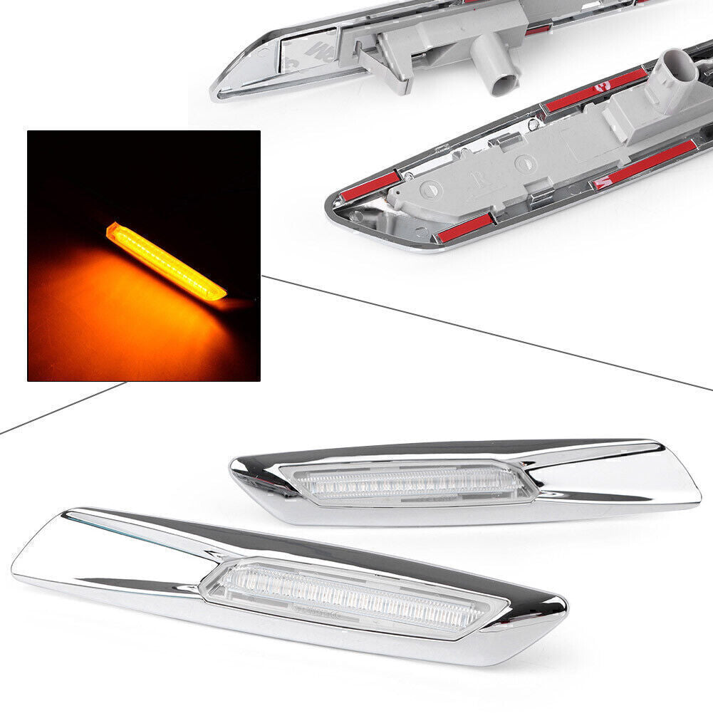 LED Fender Turn Signal Side Marker Light Lamp Fit for BMW E60 E61 E81 E82 E90 E91