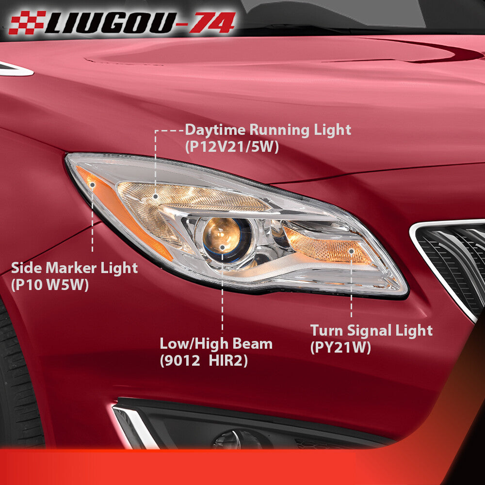 Suitable for 14-17 year old for Buick for Volvo factory model. Headlights, front lights with bulbs, right-hand passenger side grip.