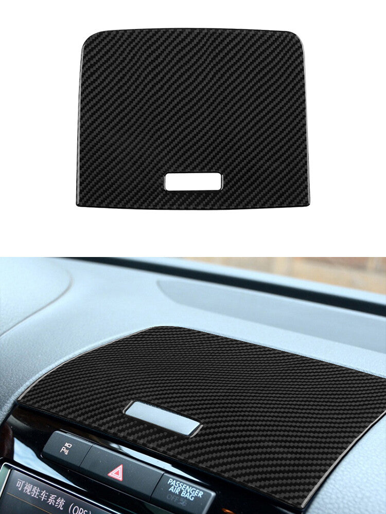 Central Control Storage Box Trim Cover Carbon Fiber for VW Touareg 2011-2018