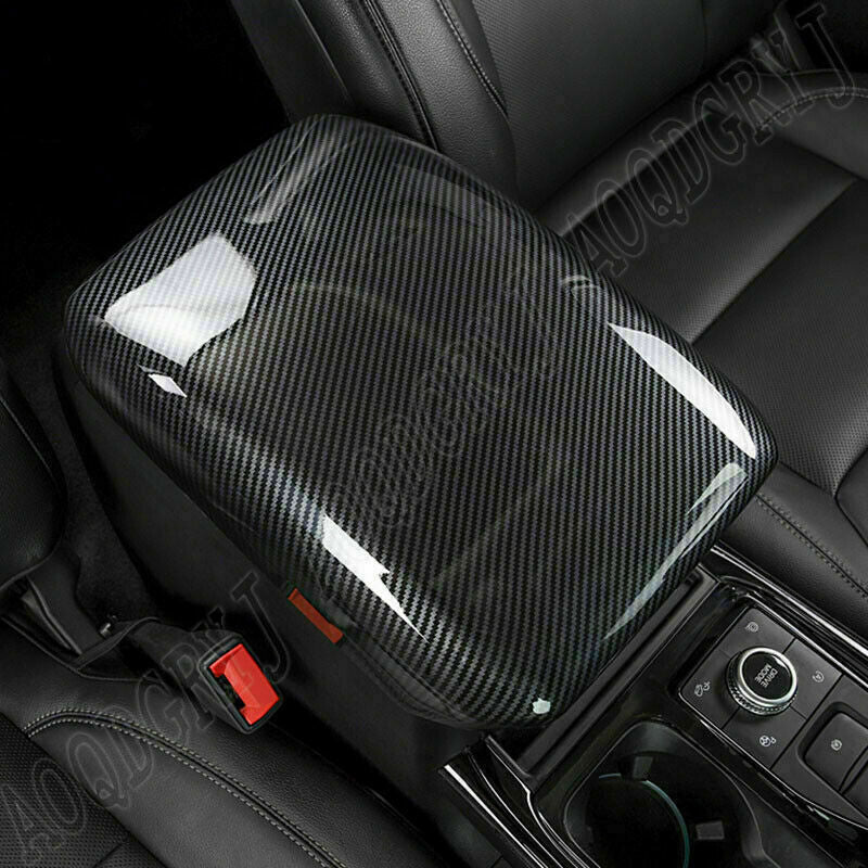 for Ford Explorer 2020-2022 Carbon Fiber Car Armrest Box Cover Trim Protector