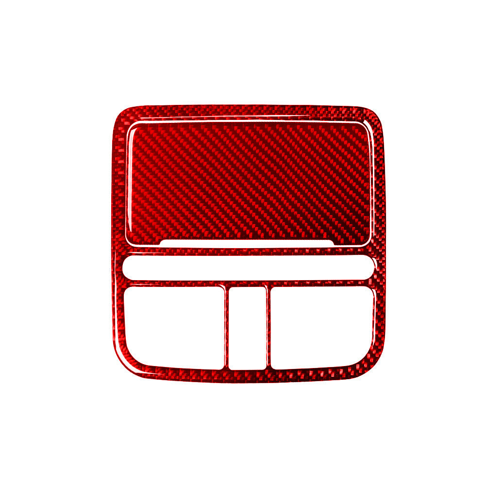 Red Carbon Fiber Overhead Console Panel Cover Trim for Hyundai Azera 2006-2011