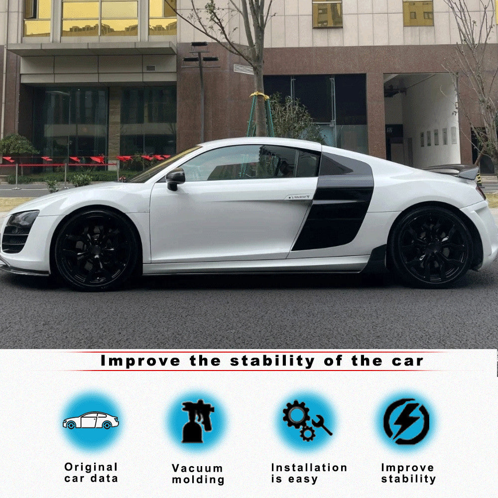 Fit for Audi R8 V8 V10 2Door 2008-2015 Real Carbon Side Skirts Extensions Lip