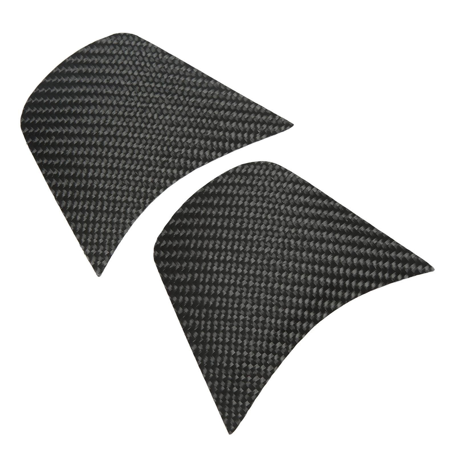 2pcs Interior Door Handle Bowl Cover Left Right Carbon Fiber Inner Door