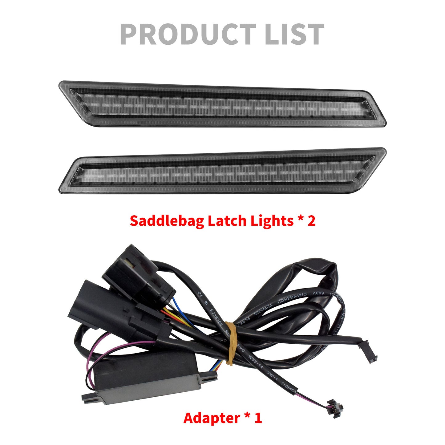 Saddlebag Latch w/ Smoke Lens LED Light for Harley Road Electra Glide 2014-2023