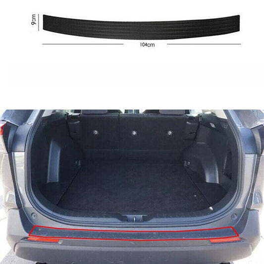 for Toyota RAV4 2019-2022 Black Soft Rubber Rear Bumper Protector Sill Plate 1pc