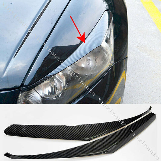 Headlight Lamp Eyebrow Molding Trim for Honda Accord 2008-2012 Carbon Fiber Look