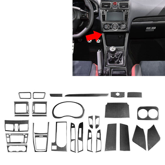 Carbon Fiber Full Set Interior Cover Trim Kit Fit for Subaru WRX STI 2015-2021