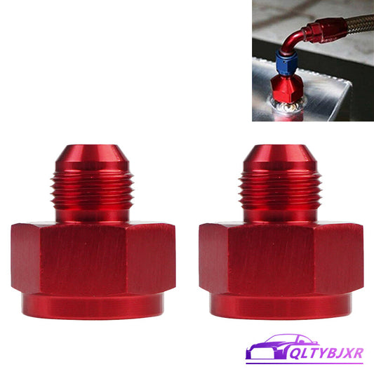 2Pcs 10AN Female to 8AN Male Flare Reducer Fitting Fuel Adapter AN10 to AN8 Red