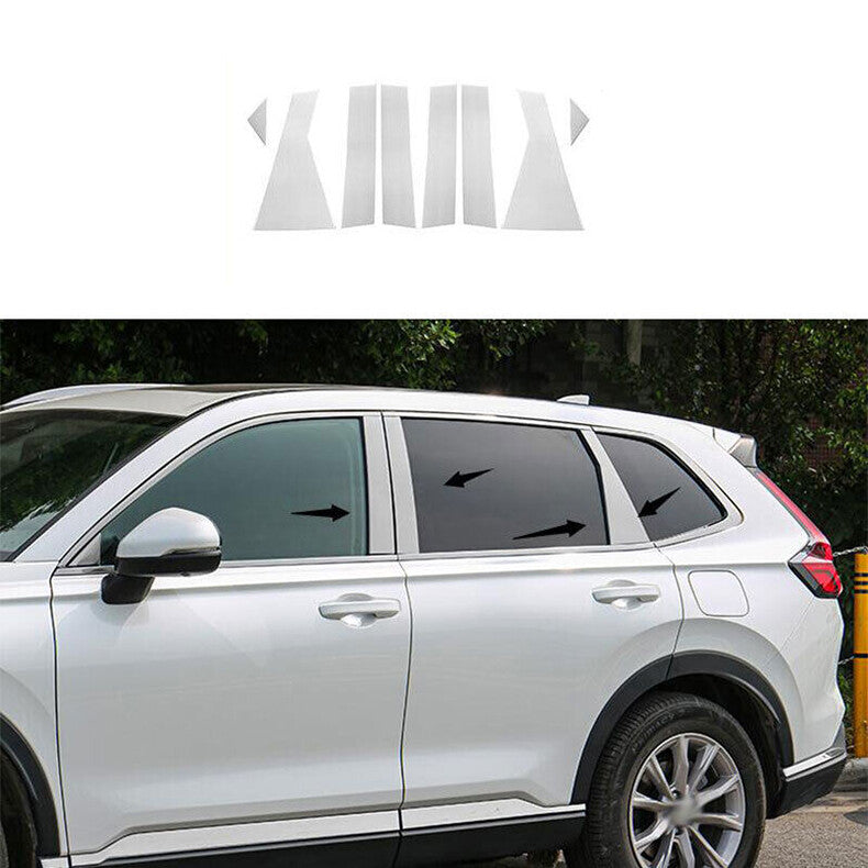 Chrome Pillar Posts for Honda CR-V 2023-2024 8pc Set Door Trim Mirror Cover Kit