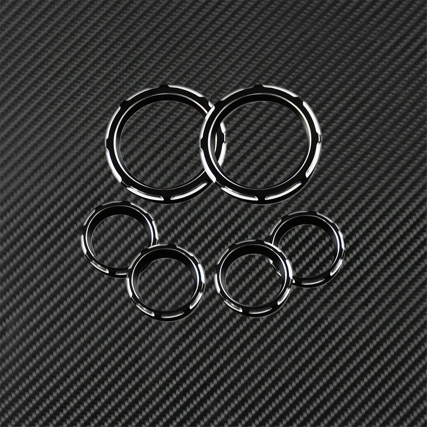 2 Gauge 4 Speedometer Burst Bezel Fit for Harley Electra Street Glide 96-13