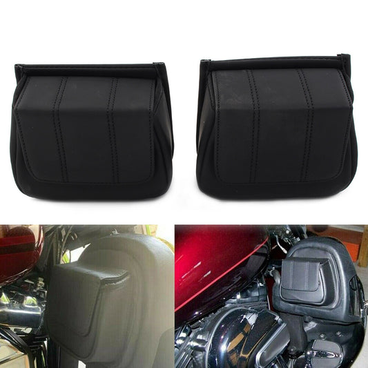 for Harley Touring 96-13 Road Street Glide Fairing Lower Door Pocket Bags Black