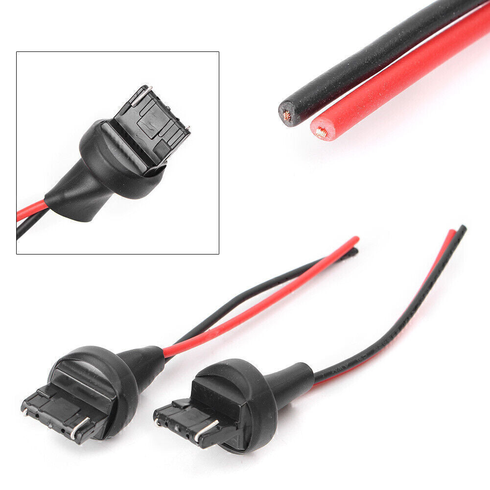 Pair 7440 992 T20 Male Adapter Wiring Harness DRL Turn Signal Tail Lamp Retrofit