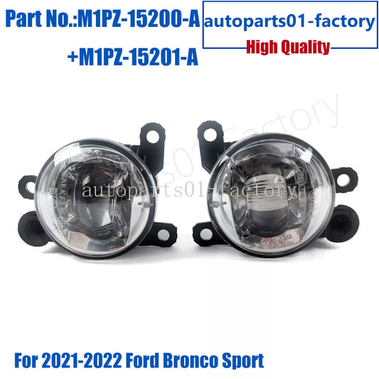 Front LeftRight Bumper Fog Lights Driving Lamps For 2021-2022 for Ford Bronco Sport