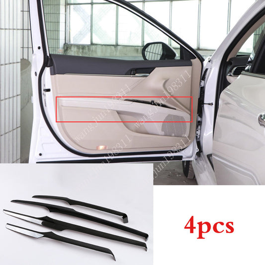 4P for Toyota for Camry 2018-2023 Black Interior Door Decoration Strips Cover Trim