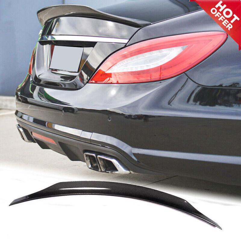 True carbon fiber trunk boiler wing suitable for Mercedes-Benz W218 CLS400 CLS500 CLS63 AMG S 12UP