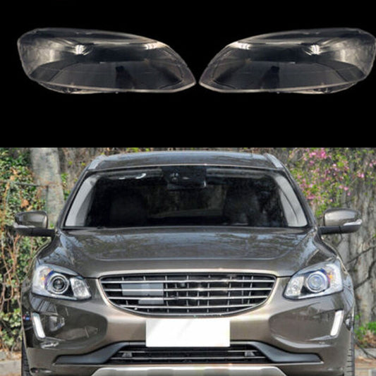 for Volvo XC60 2014-2017 A Pair Headlight Clear Lens Cover + Seal Glue