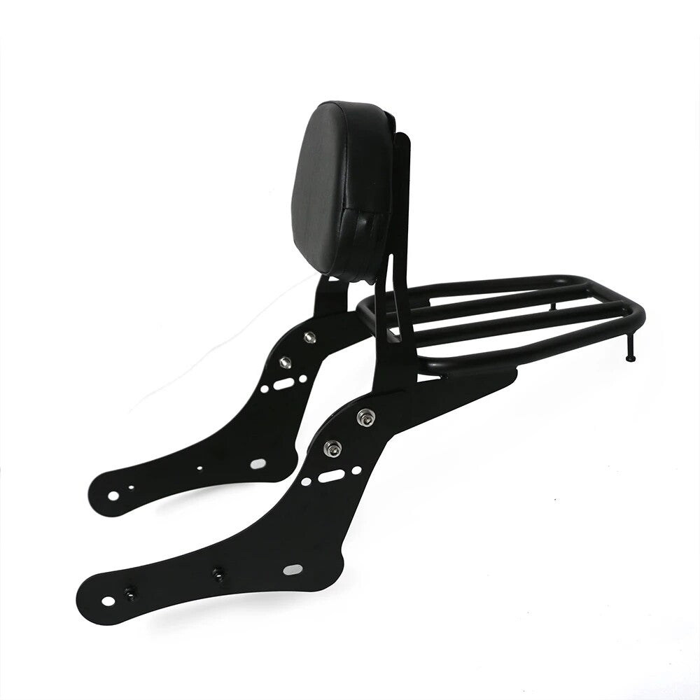 Black Passenger Backrest Sissy Bar Luggage Rack for Kawasaki Vulcan 650 S EN650