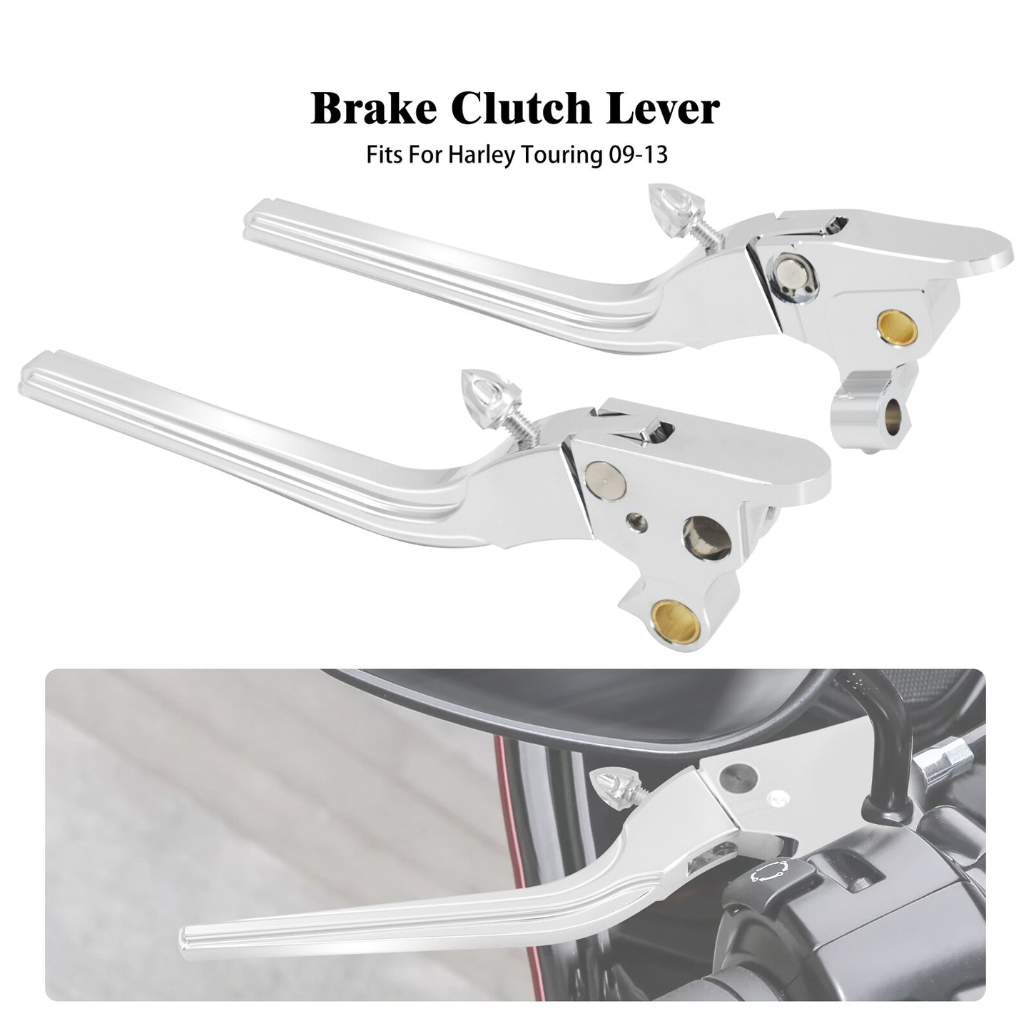 Chrome Brake Clutch Levers for Harley Touring Street Electra Road Glide 09-2013