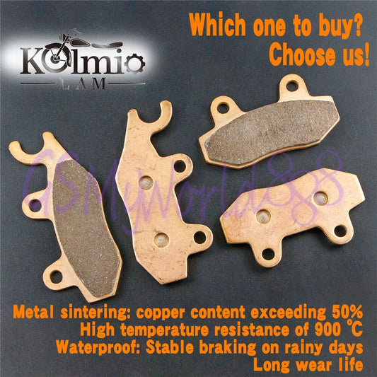 Kolmio-LAM Front Rear Brake Pads Fit for KAWASAKI KLR650 KL650 E8F/E9F 2008-2018