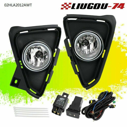 pair of clear lens fog light strips and H16 bulbs suitable for 2016-2017 for Toyota RAV4.