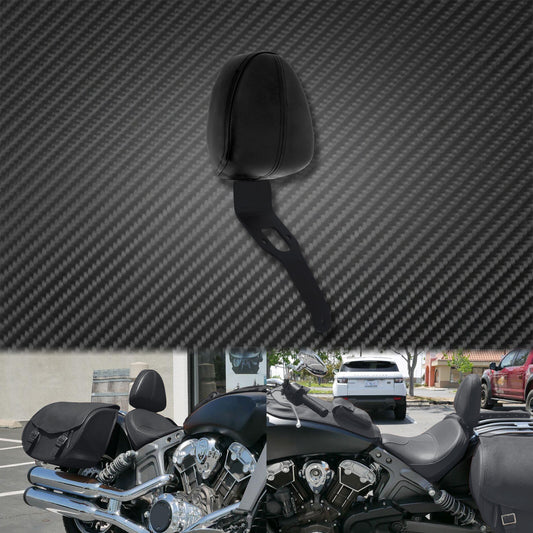 Black Front Driver Rider Backrest Pad Fit For Indian Scout 2015-2021 Sixty 16-20