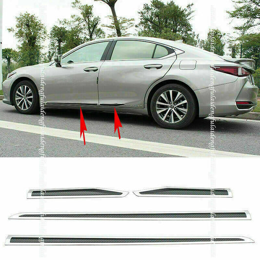 4P for Lexus ES350/300H 2019-2022 Carbon Fiber Door Guard Body Side Strip Trim