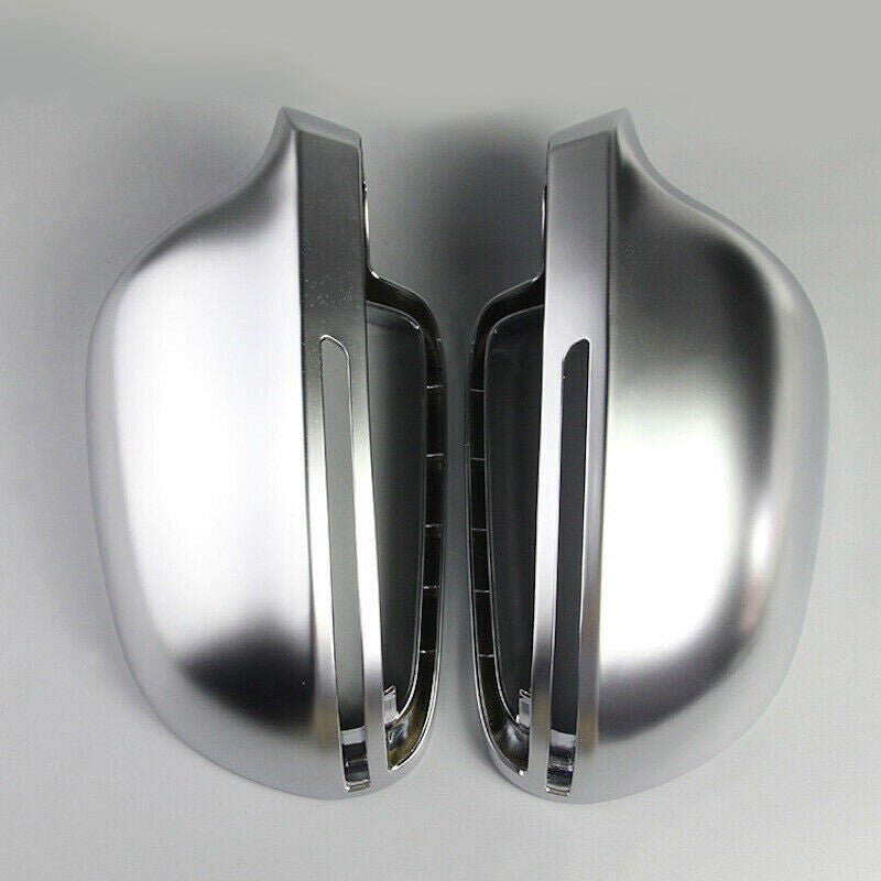 Matt Chrome Mirror Cover Rearview Side Mirror Cap for Audi A4 B8 A6 C6 A5