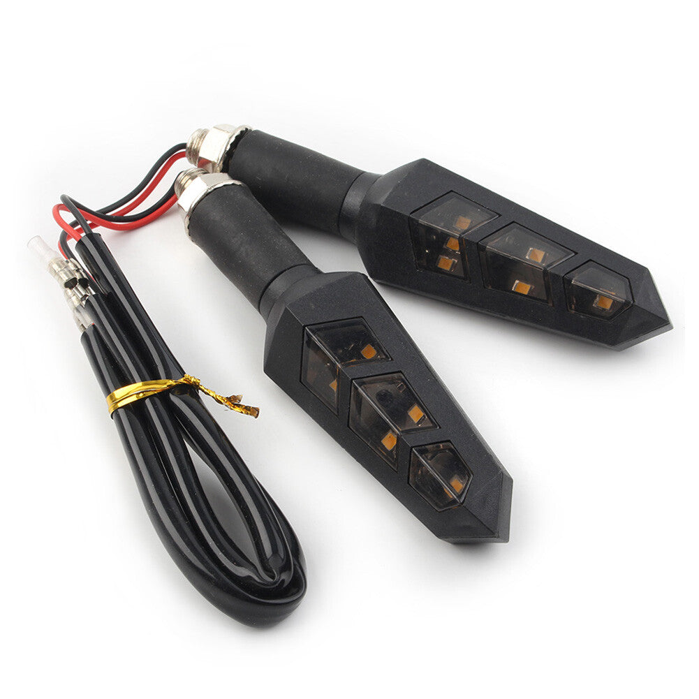 2x Universal Motorcycle LED Turn Signal Blinker Light Lamp Indicator Scooter