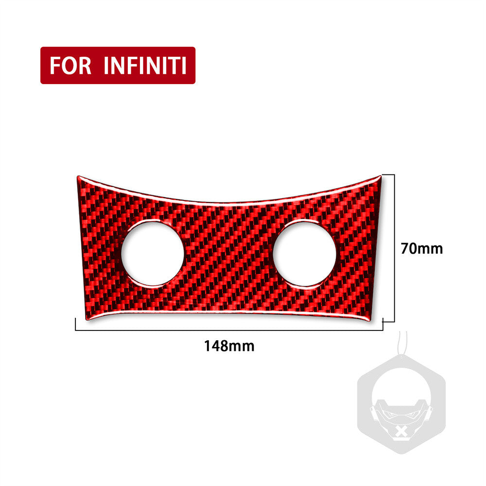 for Infiniti G37 Sedan 2010-13 Red Carbon Fiber Interior for Seat Heated Button Trim