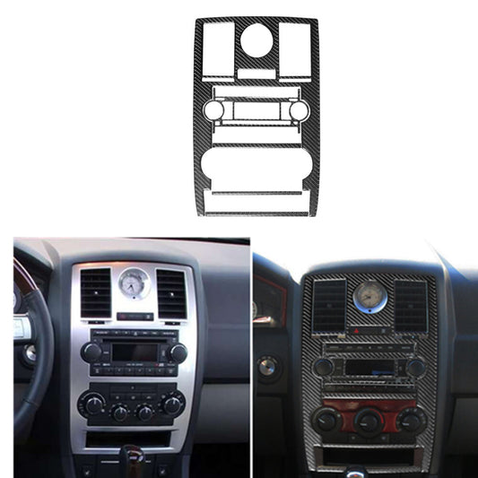 5Pcs Carbon Fiber CD Control Panel Cover Trim TypeA for Chrysler 300 2005-2007