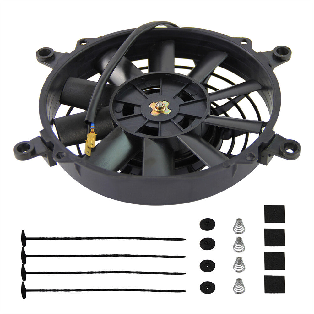 7 inch Universal Slim Fan Push Pull Electric Radiator Cooling 12V + Mount Kit
