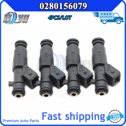 4-pack of fuel injectors for Land Rover for MG ZT-T ZS 75 1.8T 1.8LK series turbocharged 0280156079