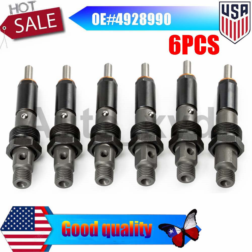 6x NEW Set Diesel Fuel Injector 4928990 390KAL59P6 For 4BT Engine XYD