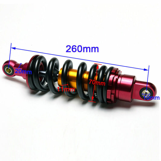 260mm 10-inch rear shock absorber for Dirt Pit bike SSR cooler 125cc 140cc 150cc