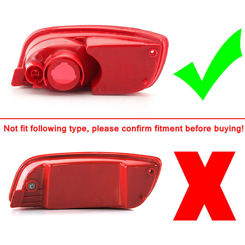 Pair Rear Bumper Reflector Brake Light Lam for Hyundai Santa Fe (CM) 2007-2009