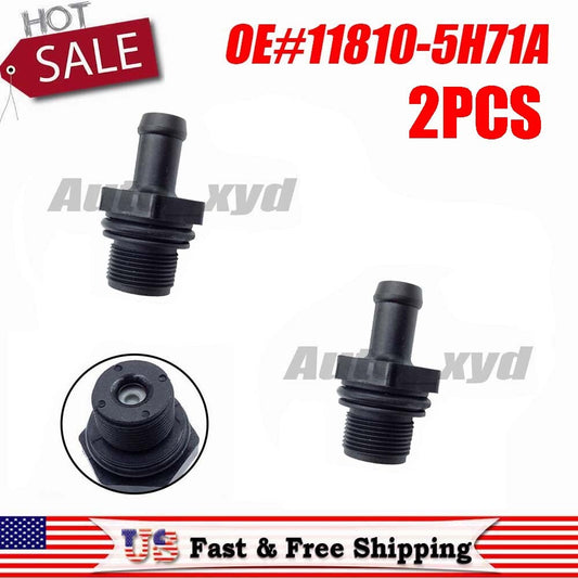 1 Pair 11810-5H71A PCV Valve New for Nissan Versa 09-22 MICRA KICKS 1.6L 1.8L