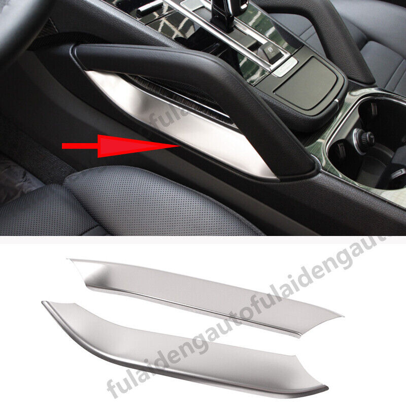 2P for Porsche for Cayenne 2019-2023 Silver Central Control Armrest Lower Cover Trim