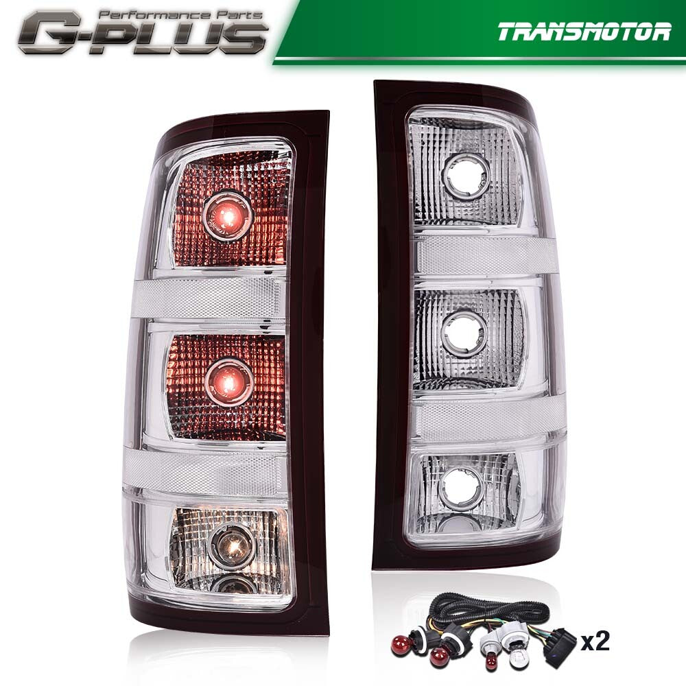 new taillights with bulbs, suitable for 2007-2014 for Chevrolet Silverado pickups.