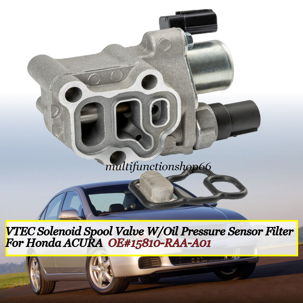 VTEC solenoid spool valve with oil pressure sensor and filter suitable for Honda 15810-RAA-A01