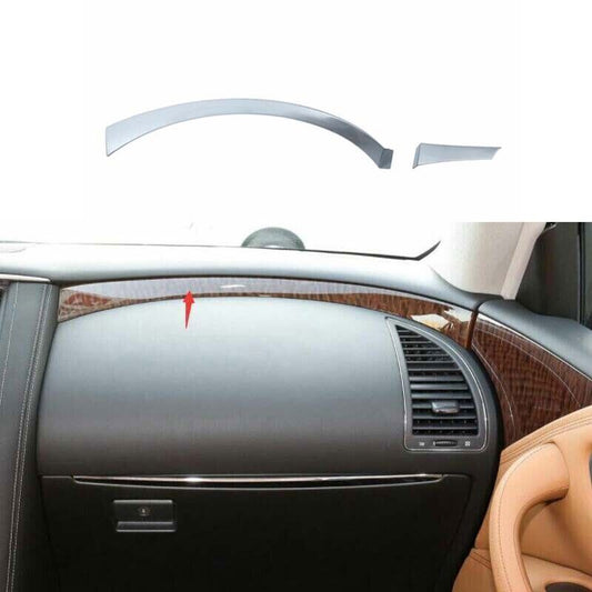 for Nissan Armada Patrol Y62 17-20 Matt Silver Console for Co -Pilot Strip Cover Trim